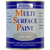 Bedec Multi Surface Paint Matt Light 750ml in Grey Plastic