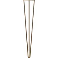 Rothley 3-Pin Hairpin Leg 710mm Antique (4 Pack) in Brass Steel