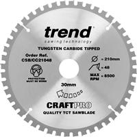 Trend Craft Circular Saw Blade 210 x 48T x 30mm CSB/CC21048