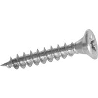 Apex Stainless Single Thread Pozi Screw 4 x 25mm (200 Pack) in Stainless Steel