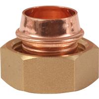 Made4Trade End Feed Straight Cylinder Union 22mm x 1" in Copper