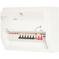 Contactum 12Way 100A Mains Switch Consumer Unit + SPD + 6 RCBOs