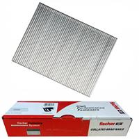 Fischer 16G Galvanised Angled Brad Nails 63mm (2000 Pack) in Silver Galvanised Steel