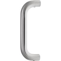 Eclipse D Shape Pull Handle Satin 150 x 19mm in Silver Stainless Steel