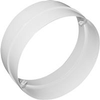 Airvent Straight Round Pipe Connector 100mm in White Plastic
