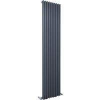 Kudox Xylo Vertical Designer Radiator 1800 x 380mm 3047Btu in Anthracite Steel