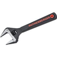 Rothenberger Adjustable Wide Jaw Wrench 8" in Black Rubber