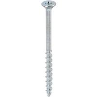 Screw-Tite Pozi Countersunk Zinc Plated Screw Tub 5.0 x 50mm (100 Pack) in Silver Plastic