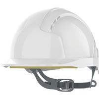 JSP EVOLite Slip Ratchet Vented Safety Helmet in White ABS