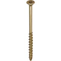 Screw-Tite Pozi Countersunk Screw 5 x 50mm (200 Pack) in Gold Plastic