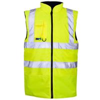 KeepSAFE Hi Vis Bodywarmer Medium in Yellow