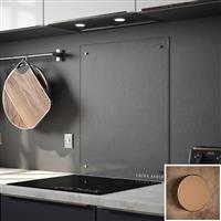 Laura Ashley Clear Glass Splashback with Copper Caps 900 x 750mm (1)