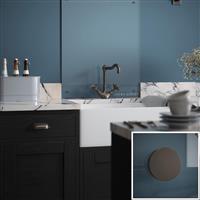 Laura Ashley Clear Glass Splashback with Bronze Caps 600 x 750mm (1)