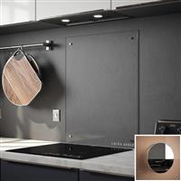 Laura Ashley Clear Glass Splashback with Chrome Caps 900 x 750mm (1)