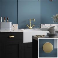 Laura Ashley Clear Glass Splashback with Brass Caps 600 x 750mm (1)