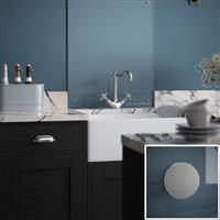 Laura Ashley Clear Glass Splashback with Brushed Caps 600 x 750mm (1)