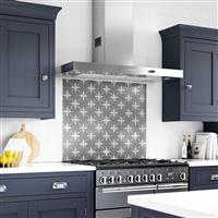 Laura Ashley Wicker Charcoal Glass Splashback 600 x 750mm (1)
