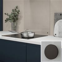 Splashback Clear Fluted Glass 600 x 750mm With Bronze Caps (1)