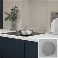 Splashback Clear Fluted Glass 600 x 750mm With Brushed Caps (1)