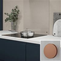 Splashback Clear Fluted Glass 600 x 750mm With Copper Caps (1)