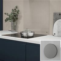 Splashback Clear Fluted Glass 600 x 750mm With Satin Chrome Caps (1)