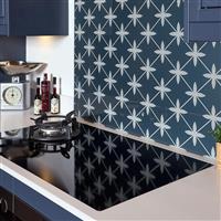 Laura Ashley Wicker Midnight Seaspray Glass Splashback 600 x 750mm (1)