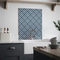Laura Ashley Mr Jones Midnight Seaspray Glass Splashback 600 x 750mm (1)