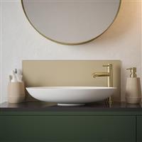 Splashback Light Gold Glass Bathroom 600 x 250mm (1)