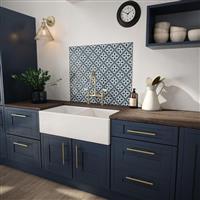 Laura Ashley Mr Jones Midnight Seaspray Glass Splashback 900 x 750mm (1)