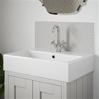 Laura Ashley Mr Jones Slate White Glass Bathroom Splashback 600 x 250mm (1)