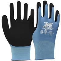 Maverick Safety MK38 Water Resistant Grip Gloves X-Large (Pair) in Blue/Black Latex