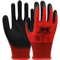 Maverick Safety MK80 Flexi Grip Work Gloves Large (Pair) in Black/Red Nylon/Spandex