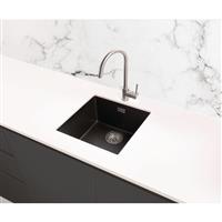 Maine Windermere Granite Composite Undermount Kitchen Sink Small Single Bowl (1) in Black