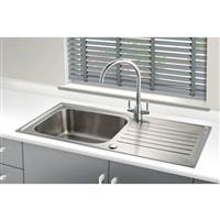 Maine Derwentwater Reversible Kitchen Sink & Drainer Single Bowl (1) in Stainless Steel