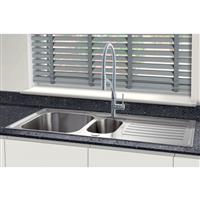 Maine Derwentwater Reversible Kitchen Sink & Drainer 1.5 Bowl in Stainless Steel