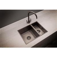 Maine Ullswater Gunmetal Kitchen Sink 1.5 Bowl (1) in Pvd Gunmetal Steel