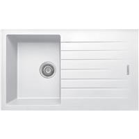 Maine Celyn Granite Composite Reversible Kitchen Sink & Drainer Small Single Bowl (1) in White