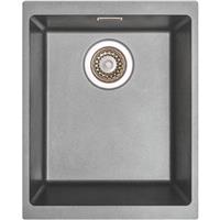 Maine Windermere Granite Composite Compact Undermount Kitchen Sink Single Bowl Grey (1) in Graphite Grey
