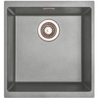 Maine Windermere Granite Composite Undermount Kitchen Sink Small Single Bowl Grey (1) in Graphite Grey