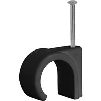 Made4Trade Round Cable Clips 5mm (100 Pack) in Black