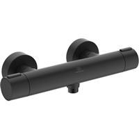 Ideal Standard ALU+ Ceratherm Thermostatic Shower Bar Mixer Valve in Silk Black Aluminium