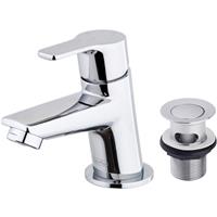 Ebb and Flo Ebb + Flo Kilve Cloakroom Mono Mixer Tap in Chrome Rubber/Steel