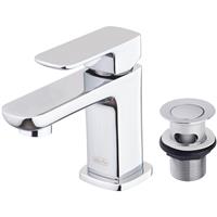 Ebb and Flo Ebb + Flo Heacham Cloakroom Mono Mixer Tap in Chrome Rubber/Steel