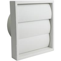 Airvent Wall Outlet Gravity Flap 100mm in White
