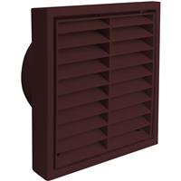 Airvent Square Ducting Louvre Grille 140 x 140mm in Brown