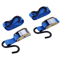 Minotaur Cam Buckle Strap 25mm x 1.8m With Hooks (2 Pack) in Blue