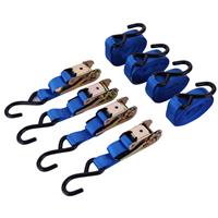 Minotaur Cargo Lashing Strap 25mm x 4m (4 Pack) in Blue