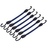 Minotaur Flat Bungee Cord 18mm x 380mm (6 Pack) in Blue Plastic