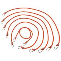 Minotaur Heavy-Duty Bungee Cord Set 10mm x 1200mm (6 Pack) in Orange Latex