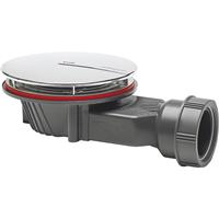 Wirquin Slim+ Shower Waste -Plated ABS Dome in Chrome Steel